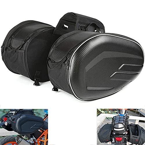 MIHUNTER Motorcycle Saddle Bags, Powersports Saddle Bags, Waterproof Saddlebags Luggage Bag, Full Face Helmet Storage Bag, Motorcycle Pillion Seat Bag. - Image 1