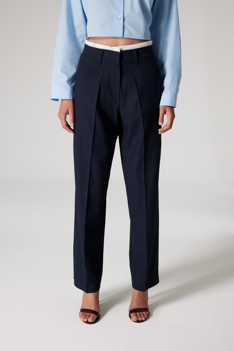 DeFacto Woman Sorbe x DeFacto Loose Straight Fit High Waist Wide Leg Trousers - Image 1