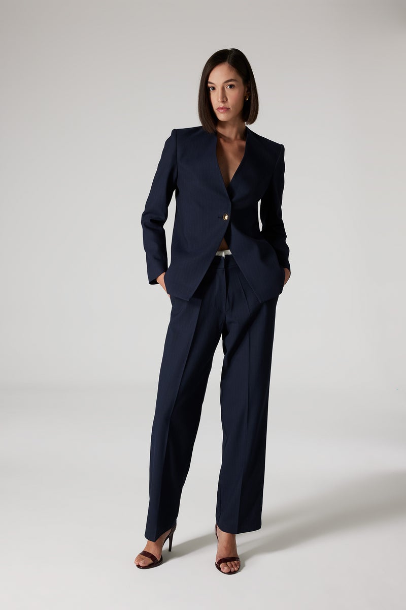 DeFacto Woman Sorbe x DeFacto Loose Straight Fit High Waist Wide Leg Trousers - Image 5