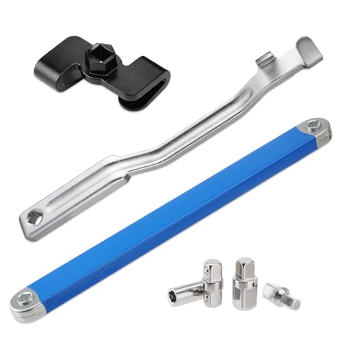 SPARKWHIZ Wrench Extender Tool and Wrench Extender Tool Bar with 1/2 Inch Hole, Offset Extension Wrench Set with 1/2", 1/4" and 3/8" Square Drive Adapters - Image 1