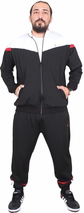 Starbattal Men's Plus Size Tracksuit Piece Mg TK717 Black - Image 1