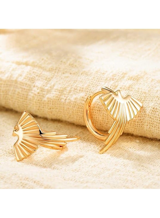 Mevecco Women Huggie Hoop Earrings Gold Ear Stud Cuff 14K Gold Filled Small Boho Beach Simple Delicate Handmade Hypoallergenic Jewelry Gift - Image 5