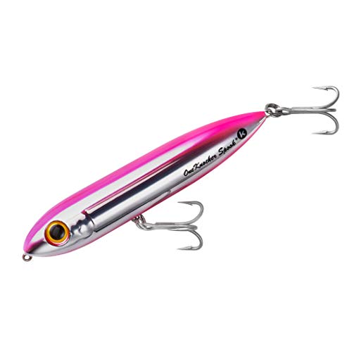 Heddon Saltwater One Knocker Spook Fishing Lure, Chrome/Pink - Image 4