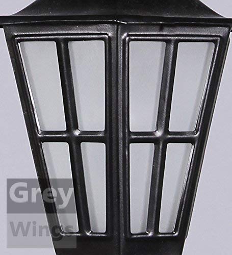 GreyWings Outdoor Gate Light for Pillar, Black Iron & Frosted Glass Lamp, Waterproof Garden & Entrance Light, B-22 Holder (Bulb Not Included), Pack of 2 - Image 5