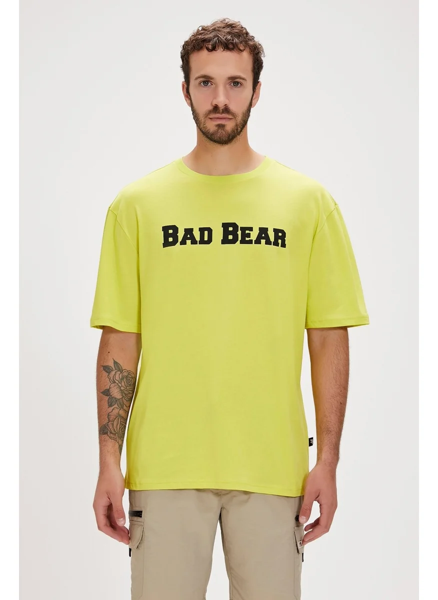 باد بير Title Green Logo Printed Basic Men's T-Shirt