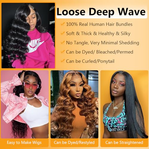 QTHAIR 18A Peruvian Loose Deep Curly Wave 3 Bundles 20 22 24300g100 Unprocessed Peruvian Virgin Hair Human Hair Bundles - Image 3