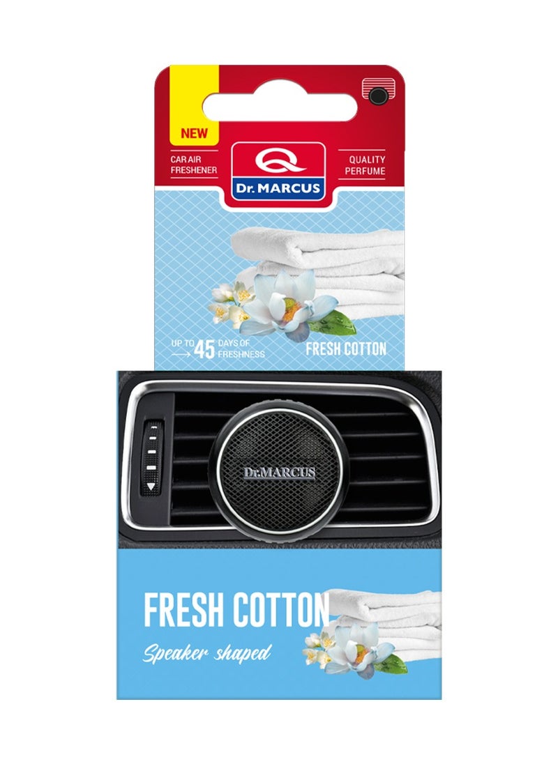 Dr.MARCUS Car Air Freshener Vent Clip Stylish Speaker-Shaped Design, Long-Lasting Natural Fragrance, Compact and Spill-Proof Car Vent Perfume Fresh Cotton  - Image 3