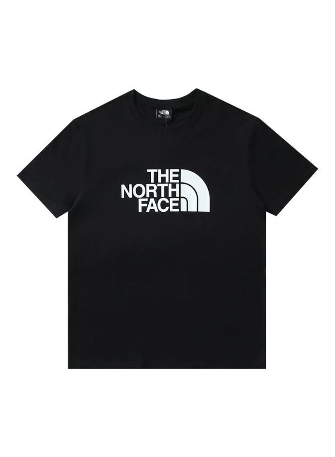 The North Face Basic Black T-Shirt with White Letter Print Size 3XL - Image 1