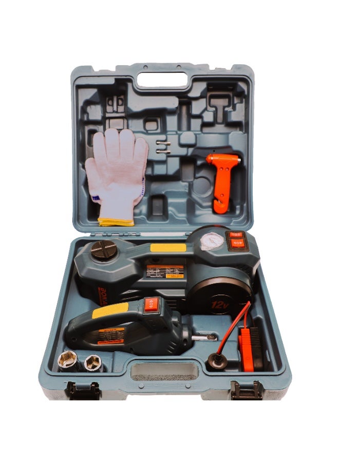 Bonai BN-HK108 Car Repair Air Impact Wrench Kit – 12V DC High Torque 340NM, 150PSI Max Pressure, 35L/min Air Flow, Heavy-Duty 6T Vehicle Jack Tool Set - Image 2