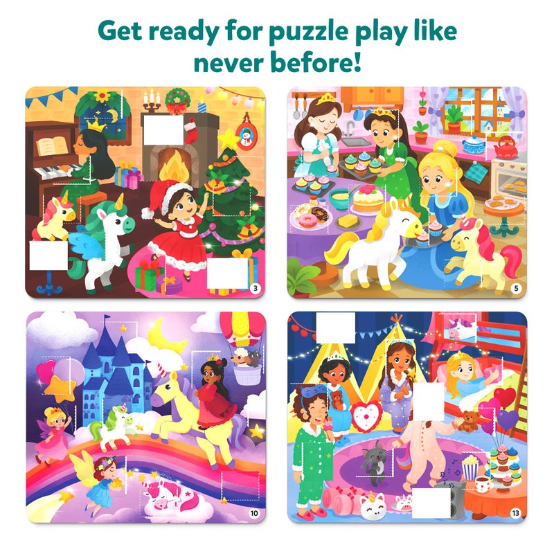 Skillmatics Puzzle Activity - Tape It Unicorn & Princess Sticker Puzzles, 300+ Easy-Tear Stickers, Adhesives Art & Craft Kit, Fine Motor Skills & Travel Toy, Gift for Kids Ages 4, 5, 6, 7, 8 - Image 4