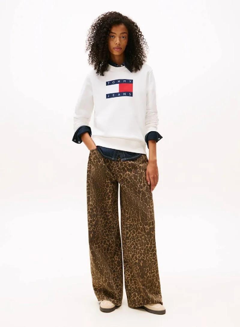 Tommy Jeans  Tonal Tommy Flag Sweatshirt for Women | Best Price UAE