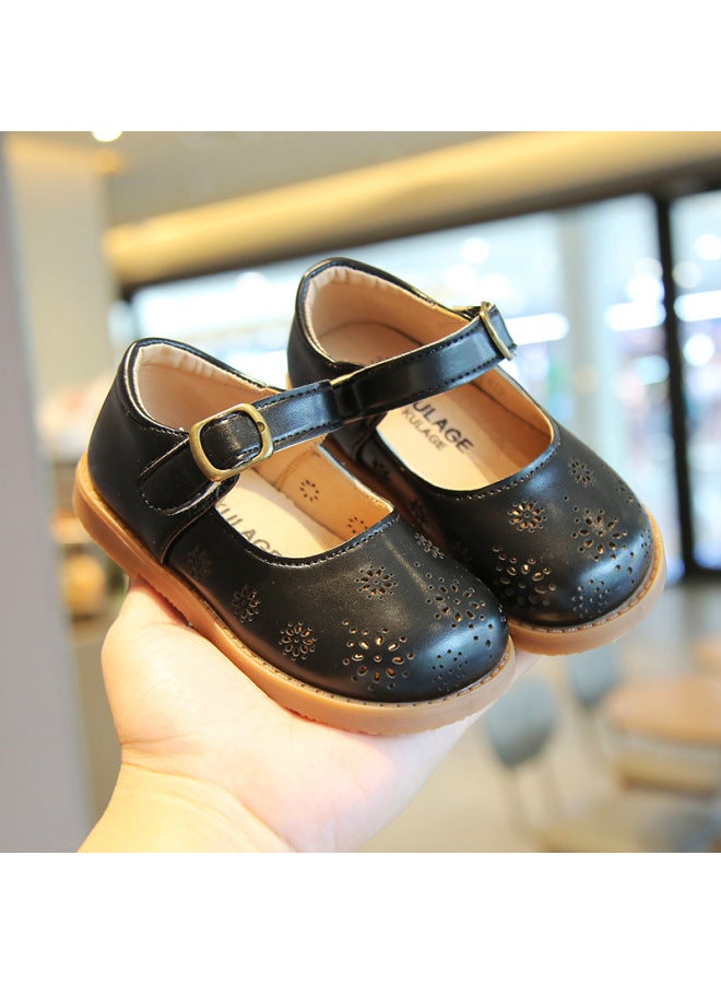 British Style Children's Retro Leather Shoes Boys Velcro Shoes Spring New Girls Princess Shoes Children's Shoes