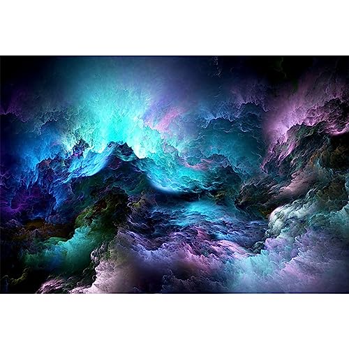 AOFOTO 10x7ft Mysterious Galaxy Nebula Backdrop Futuristic Sci-fi Purple Blue Clouds Photography Background Universe Outer Space Cosmic Milky Way Photo Backdrop Kids Adult Birthday Photo Shoot Props - Image 1
