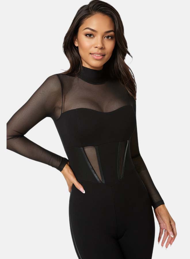 bebe Corset Illusion Catsuit - Image 3