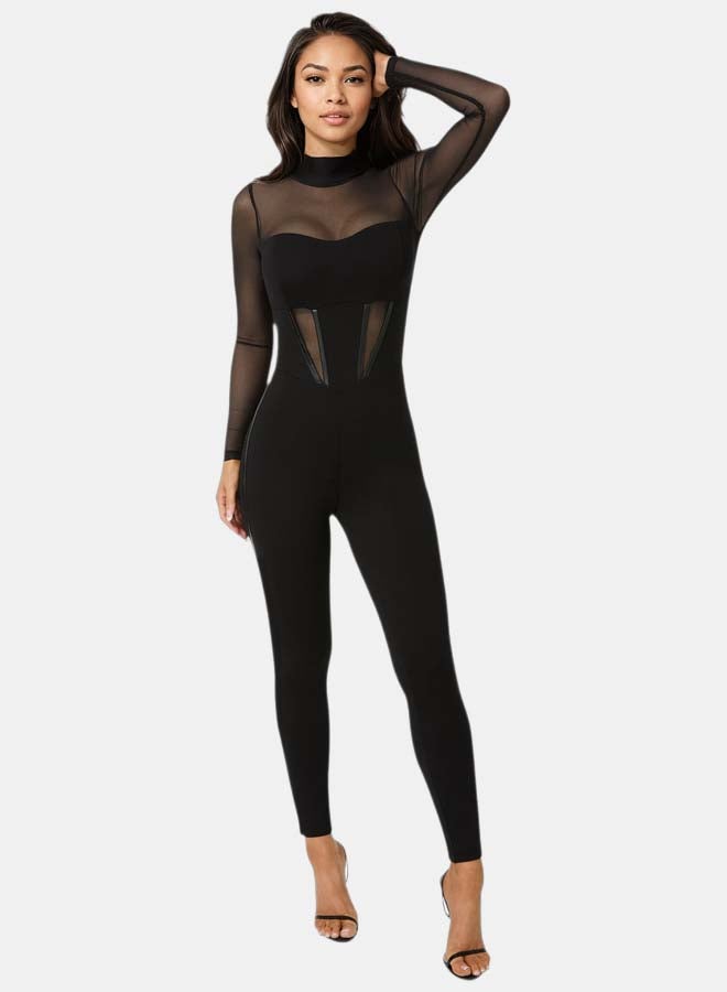 bebe Corset Illusion Catsuit - Image 1