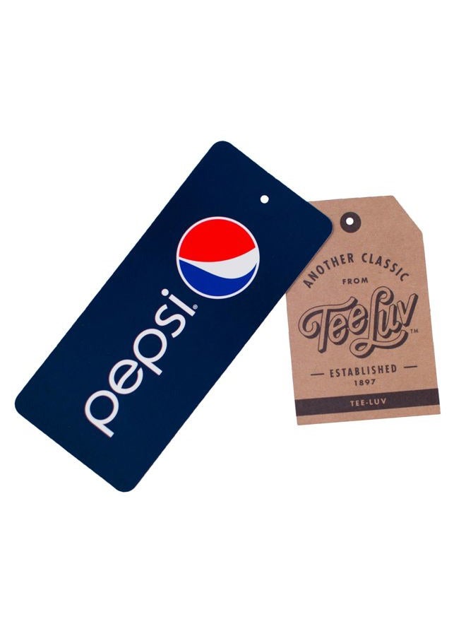 Tee Luv Men's Retro Pepsi Logo Ringer Tee Shirt, White/Red, L - Image 4