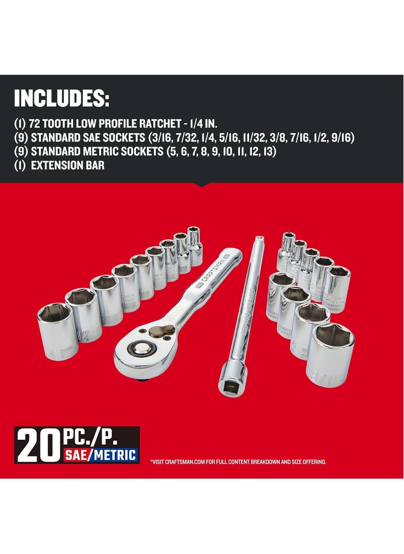 CRAFTSMAN CRAFTSMAN Mechanics Tool Set 14 Inch Drive 20 Piece CMMT12108  - Image 3