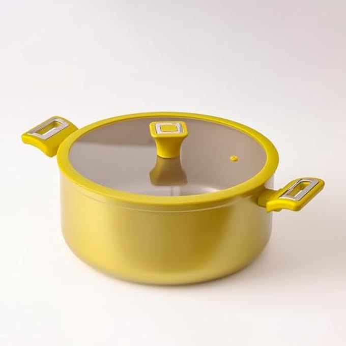 ريحني طبق طاجن ChefLight Brilliant مع غطاء فاخر غير لاصق من Pfoa ووعاء طبخ متين، متوافق مع الحث للمطابخ، مقابض سهلة القبضة L28X125 سم - Image 2