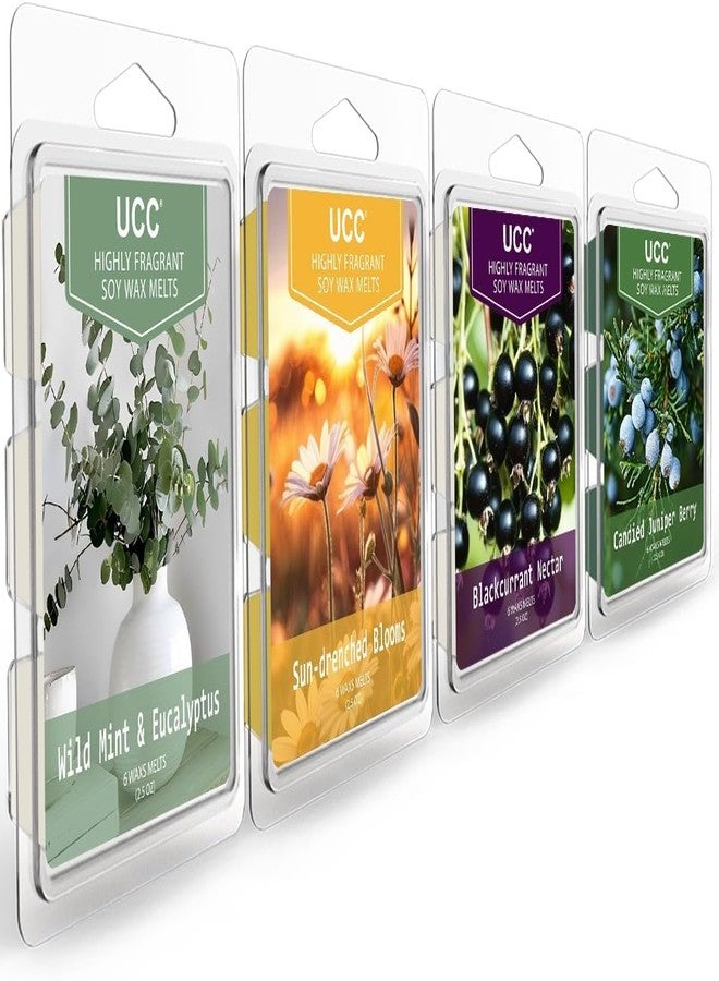 UCC Wax Melts, Soy Wax Cubes Long Lasting Premium Scented Mix Melts Tarts, Sun-Drenched Blooms, Blackcurrant Nectar- 4 Pack - Image 1