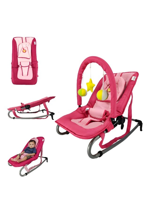 molody Adjustable Portable Baby Bouncing Cradle – Foldable Non-Slip Infant Bouncer for Safe and Comfortable Relaxing (0-6 Months), Ideal for Home and Travel - Image 1