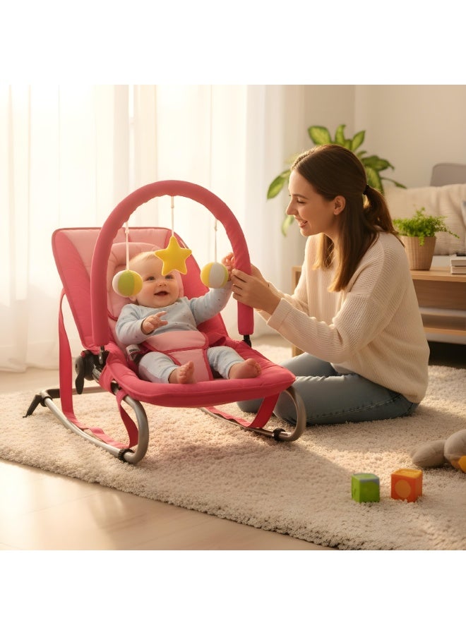 molody Adjustable Portable Baby Bouncing Cradle – Foldable Non-Slip Infant Bouncer for Safe and Comfortable Relaxing (0-6 Months), Ideal for Home and Travel - Image 3