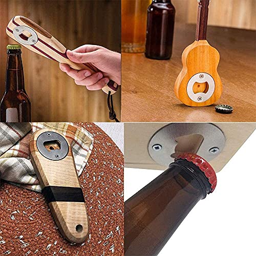 wonuu 100 Pack Stainless Steel Round Inset Bottle Opener Insets Kit, Bottle Opener Wall Mounted Hardware Parts DIY kit with 200 Screws - Image 4