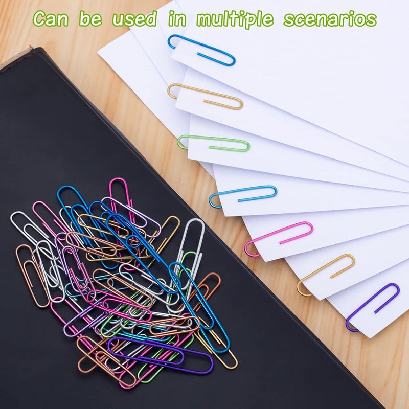 SOTMALTK Jumbo Paper Clips,150pcs 2 Inch Large Paper Clip, Assorted Colored PaperClips for Paperwork Office School and Personal Use - Image 5