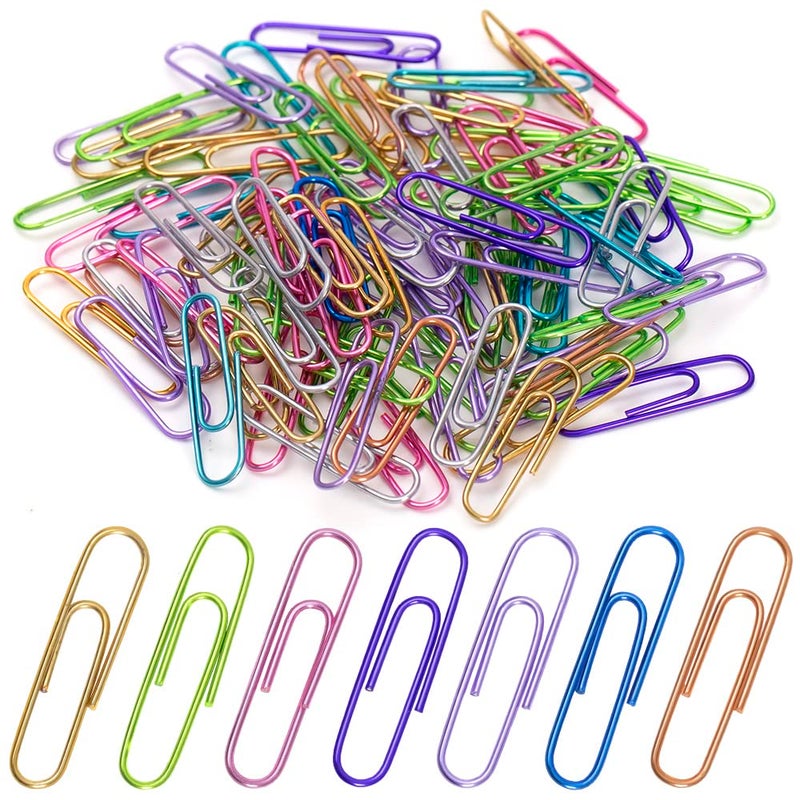 SOTMALTK Jumbo Paper Clips,150pcs 2 Inch Large Paper Clip, Assorted Colored PaperClips for Paperwork Office School and Personal Use - Image 1