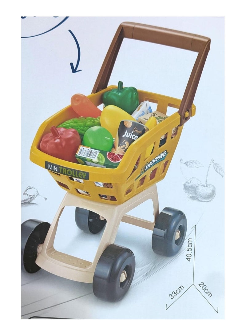 Home 47-Piece Kids Supermarket Playset with Trolley – Lights & Sound, Battery Operated, Interactive Educational Toy for Ages 3+  - Image 5