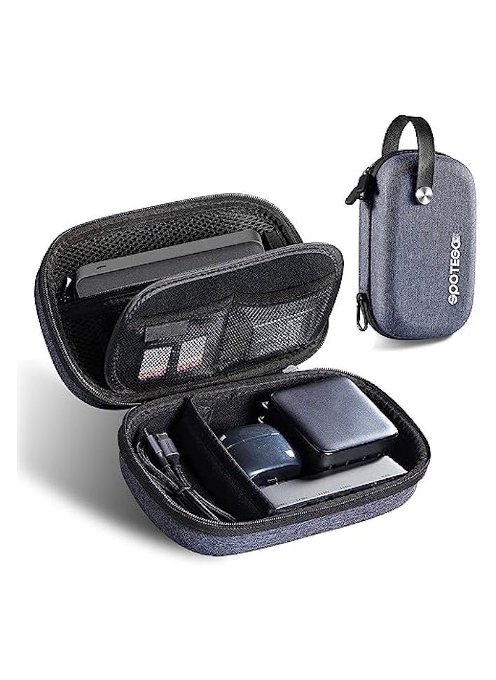 SPOTEGO Electronics Bag, Tech Accessories Case, Organizer Case for Travel Electronics, Water-Resistant Shockproof Organizer Pouch Compatible with Charger, Charging Cables, Flash Drive, Headphones (Grey)  - Image 1