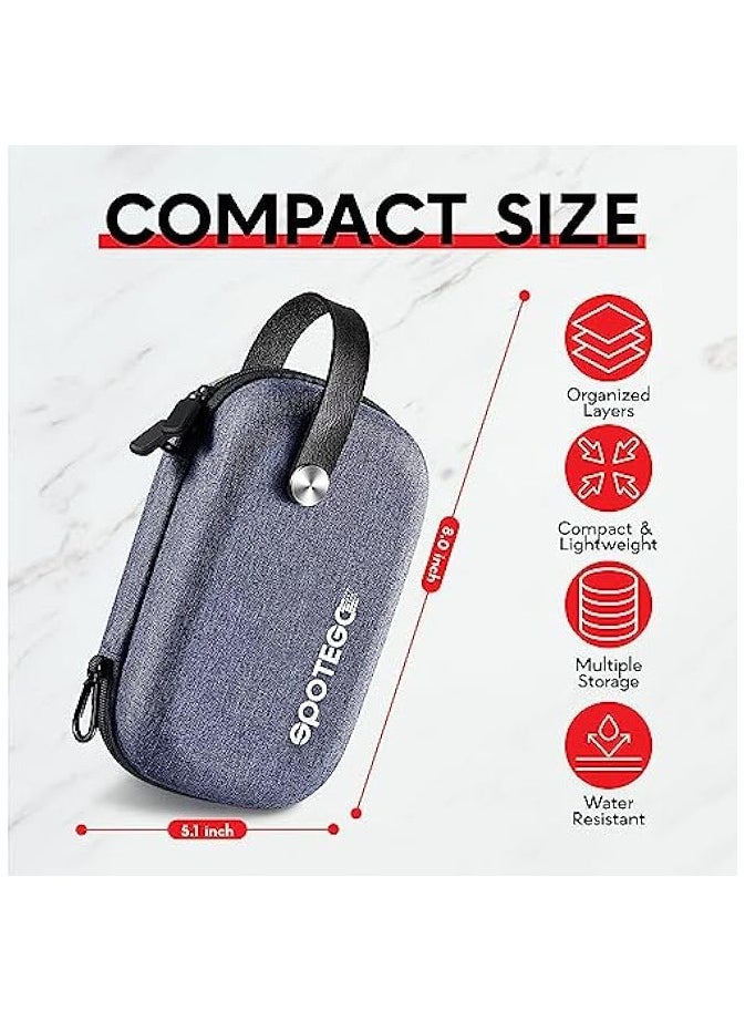 SPOTEGO Electronics Bag, Tech Accessories Case, Organizer Case for Travel Electronics, Water-Resistant Shockproof Organizer Pouch Compatible with Charger, Charging Cables, Flash Drive, Headphones (Grey)  - Image 2