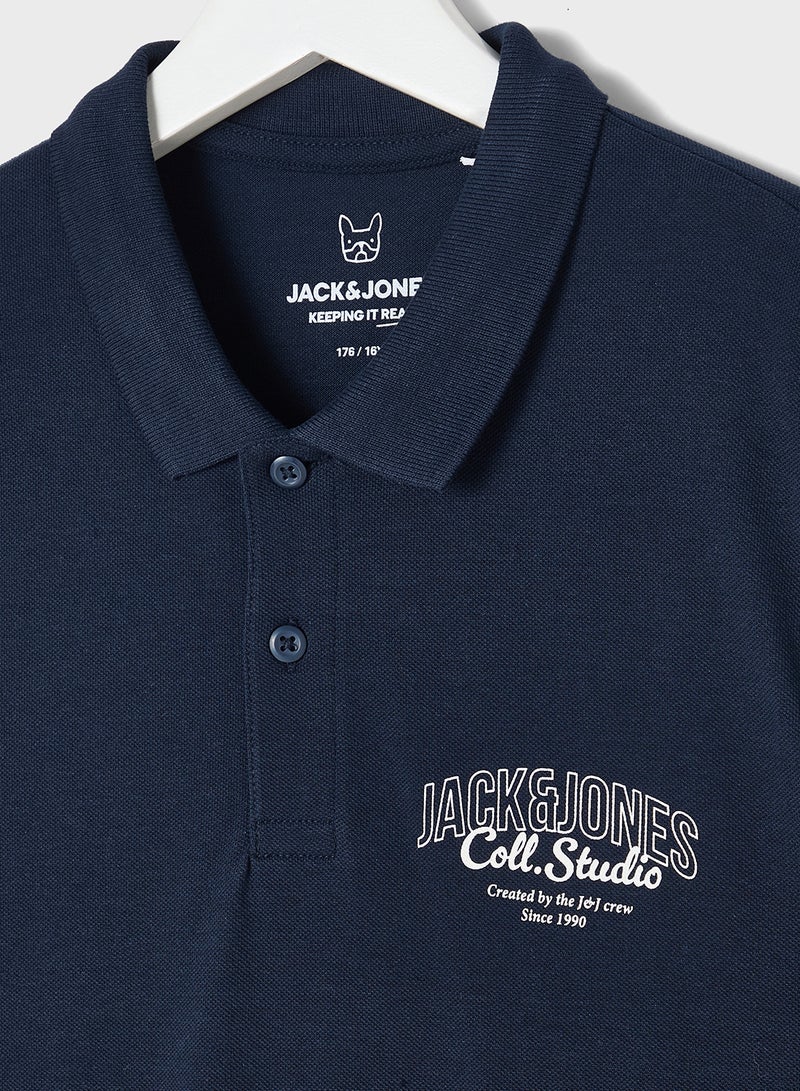 Jack & Jones Junior Kids Jjmakoto Logo Polo  - Image 3