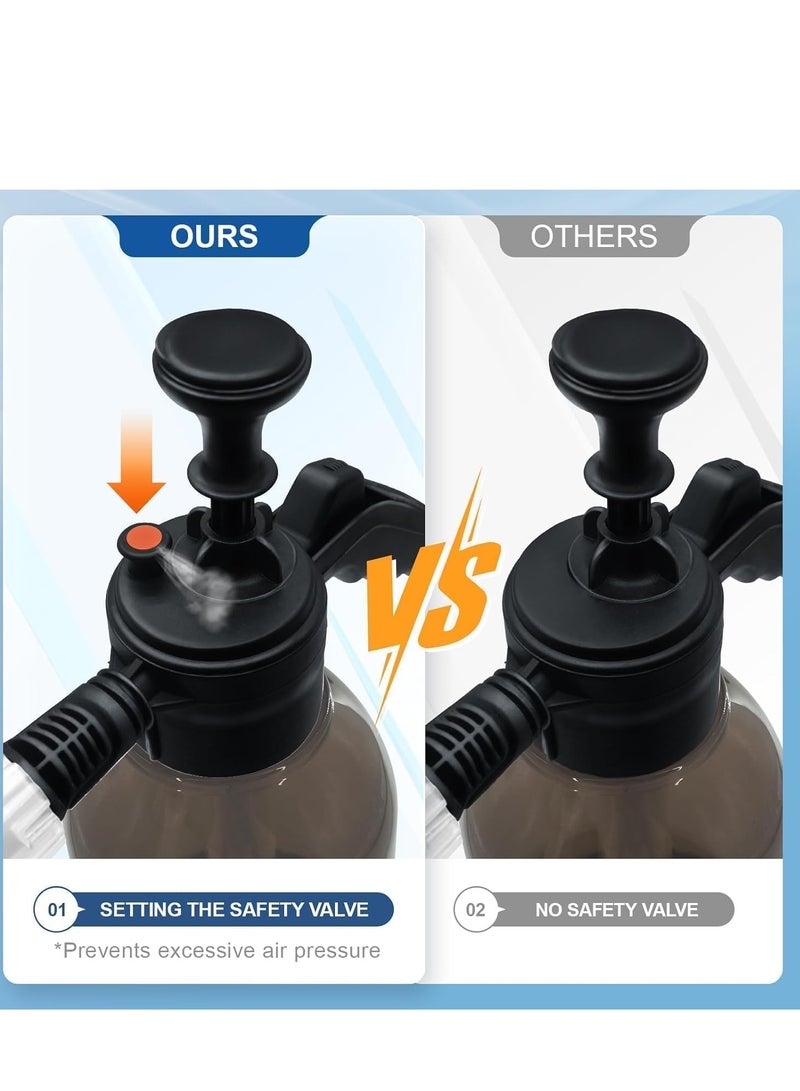 Snow Foam Sprayer 2L – Heavy Duty Hand Pump Pressure Foam Cannon, Thick Car Wash Foam Blaster, Professional Pressurised Soap Spray Bottle for Car Cleaning - Image 2