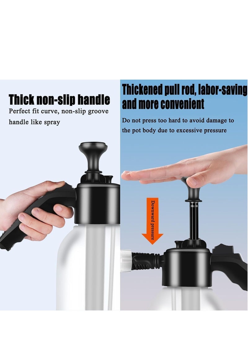 Snow Foam Sprayer 2L – Heavy Duty Hand Pump Pressure Foam Cannon, Thick Car Wash Foam Blaster, Professional Pressurised Soap Spray Bottle for Car Cleaning - Image 4