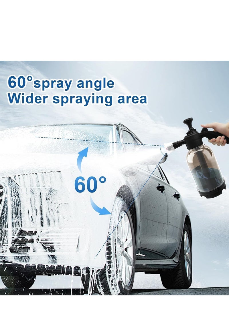 Snow Foam Sprayer 2L – Heavy Duty Hand Pump Pressure Foam Cannon, Thick Car Wash Foam Blaster, Professional Pressurised Soap Spray Bottle for Car Cleaning - Image 5