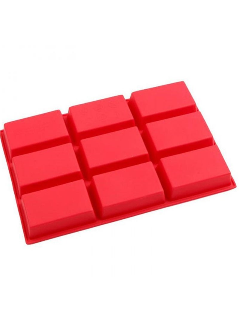 1pc Silicone Cake Mold 9 Cavity Cake Mold 3D High Temperature Resistance Sugarcraft Bread Fondant Cake Baking Mold Multifunctional Mini Fancy Brownie Cake Pan Silicone DIY Baking Tools - Image 3