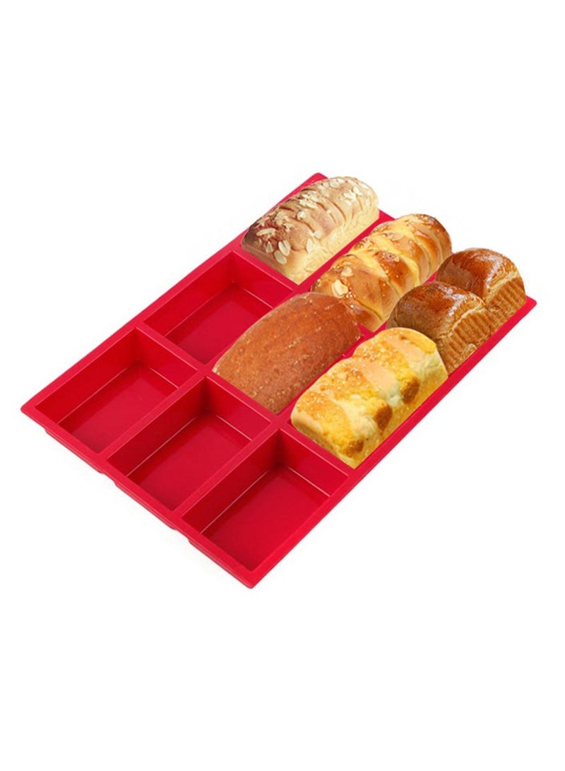 1pc Silicone Cake Mold 9 Cavity Cake Mold 3D High Temperature Resistance Sugarcraft Bread Fondant Cake Baking Mold Multifunctional Mini Fancy Brownie Cake Pan Silicone DIY Baking Tools - Image 4