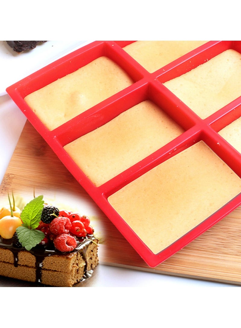 1pc Silicone Cake Mold 9 Cavity Cake Mold 3D High Temperature Resistance Sugarcraft Bread Fondant Cake Baking Mold Multifunctional Mini Fancy Brownie Cake Pan Silicone DIY Baking Tools - Image 5