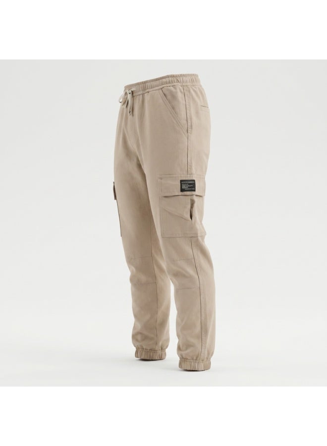 Premium Cotton Cargo Jogger Pants for Men Multi Pocket Elastic Waist Gym Athletic Sweatpants Heavy Duty Tactical Casual Trousers Comfort Stretch Work Outdoor Pants Combat Cargoes for Youth - Image 4