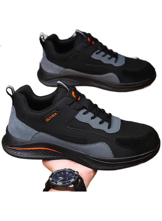 GUYISA Safety Shoes For Men, Breathable, Odor-Resistant, Steel Toe Cap, Anti-Smashing, Anti-Puncture, Wear-Resistant, Comfortable, Protective Work Functional Shoes 3095 Size 43 - Image 3