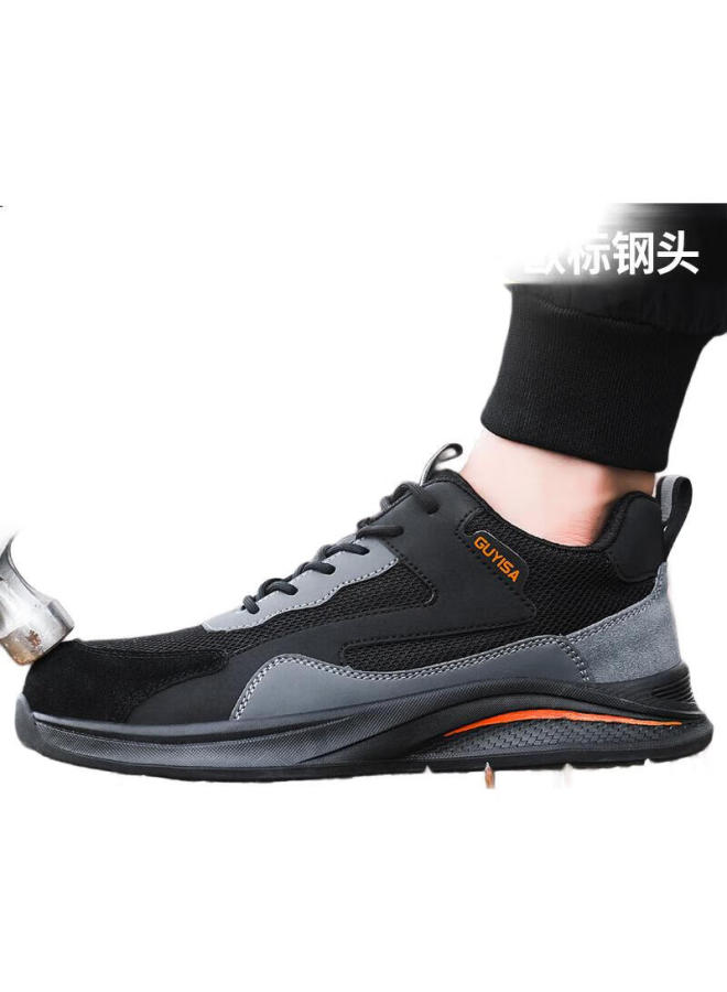GUYISA Safety Shoes For Men, Breathable, Odor-Resistant, Steel Toe Cap, Anti-Smashing, Anti-Puncture, Wear-Resistant, Comfortable, Protective Work Functional Shoes 3095 Size 43 - Image 1