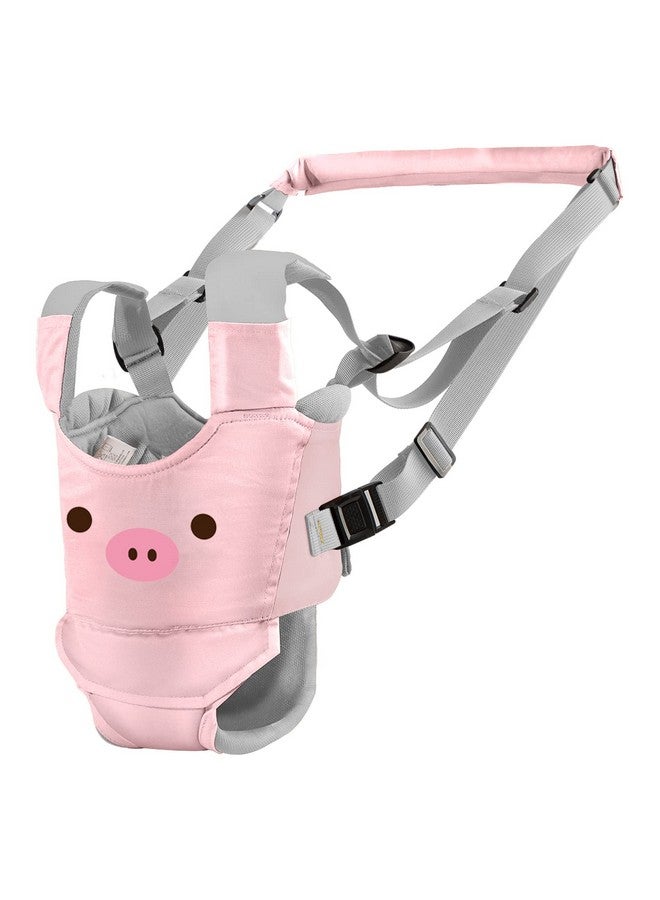 Ocanoiy Ocanoiy Baby Walking Harness Handheld Baby Walker Assistant Belt Adjustable Toddler Infant Walker Safety Harnesses Standing Up Walking Learning Helper with Detachable Crotch for 9-24 Month (Pink Pig)  - Image 1