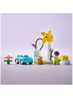 LEGO LEGO Duplo Wind Turbine And Electric Car 10985 Learning and Education Toys Set; Building Blocks Toy for Toddlers (16 Pieces)  - Image 4