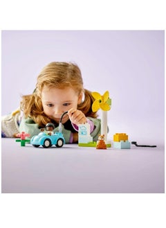 LEGO LEGO Duplo Wind Turbine And Electric Car 10985 Learning and Education Toys Set; Building Blocks Toy for Toddlers (16 Pieces)  - Image 2