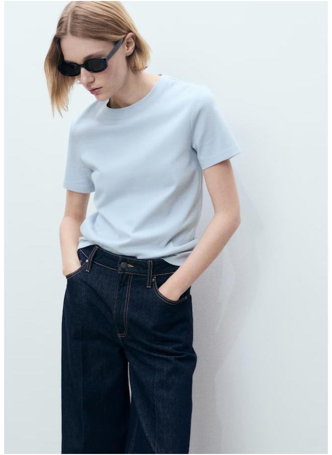 MANGO - Short-Sleeved Cotton T-Shirt - Image 1