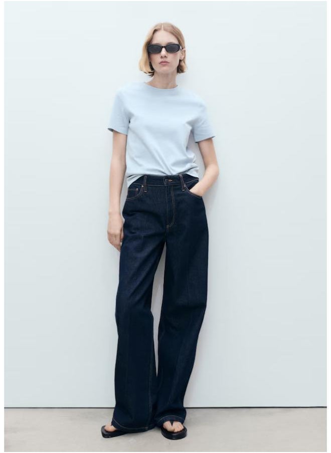 MANGO - Short-Sleeved Cotton T-Shirt - Image 1