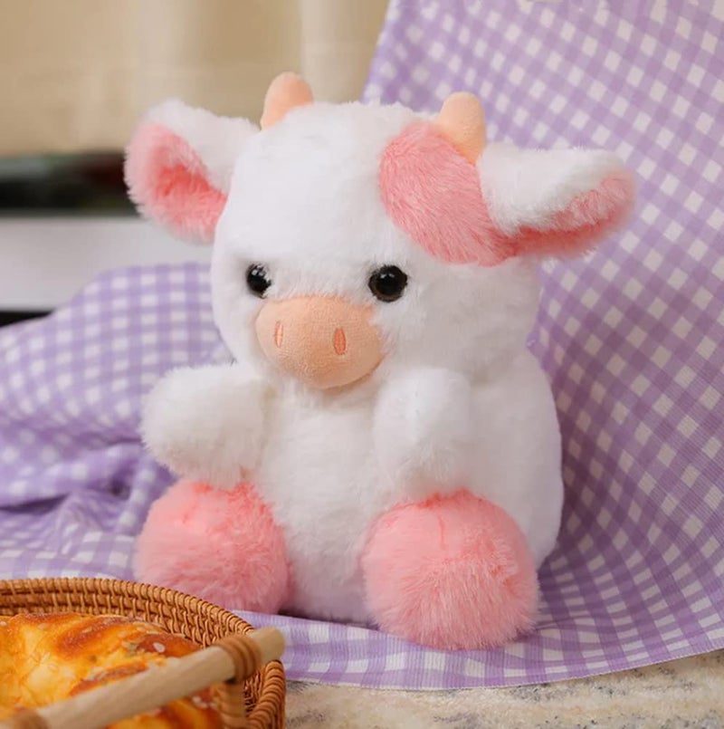 GracesDawn Cow Plush Toy, Plush Pillow Cow Toy, Palm Cows Plush Stuffed Animal Toy, Cartoon Cute Pink Cow Plush Toy, 7.8 inches high - Image 4