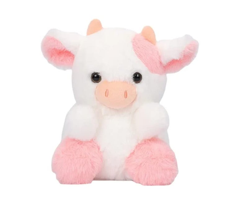 GracesDawn Cow Plush Toy, Plush Pillow Cow Toy, Palm Cows Plush Stuffed Animal Toy, Cartoon Cute Pink Cow Plush Toy, 7.8 inches high - Image 1