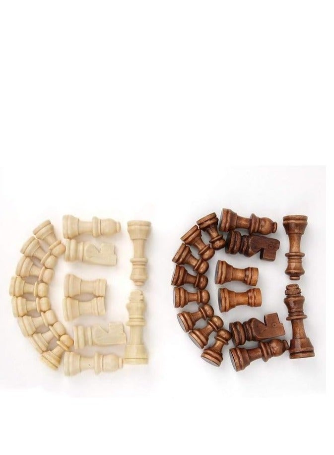 Wooden Chess Board For Adults Wooden Set, Wooden Board With Wooden Pieces, Foldable, For Home And Travel For Kids And Adults - Image 3