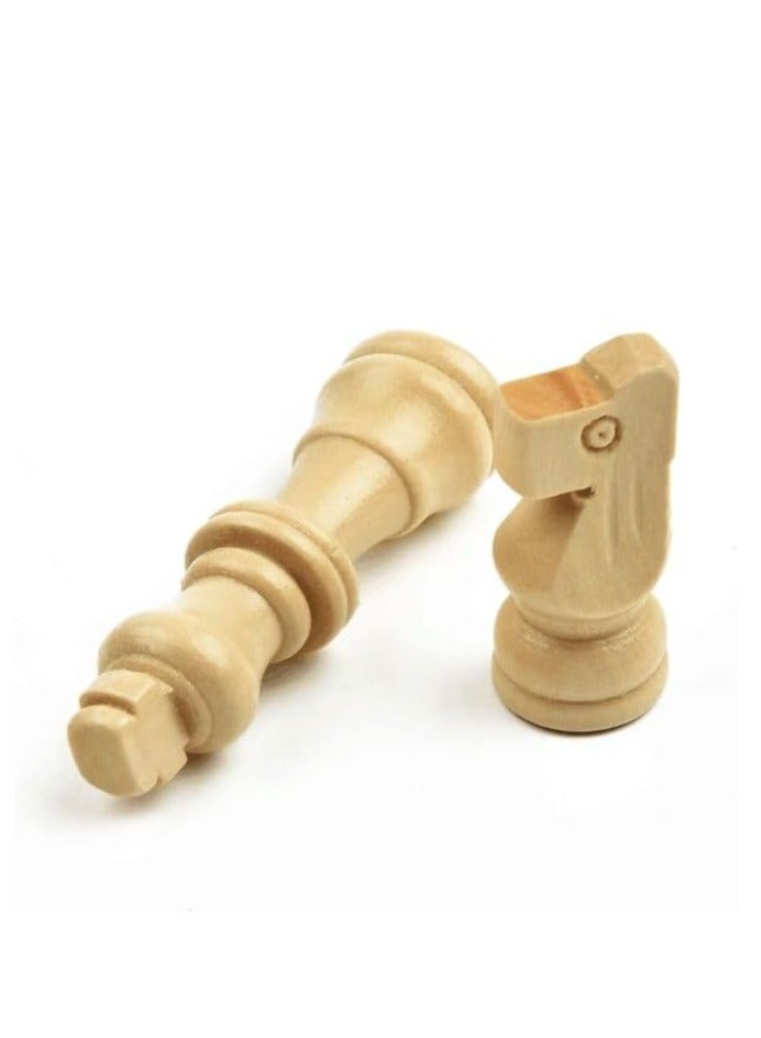 Wooden Chess Board For Adults Wooden Set, Wooden Board With Wooden Pieces, Foldable, For Home And Travel For Kids And Adults - Image 4